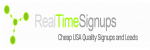 Real Time  Signups